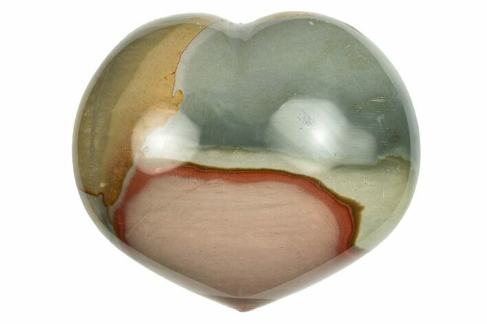 Wide, Polychrome Jasper Heart - Madagascar #254641